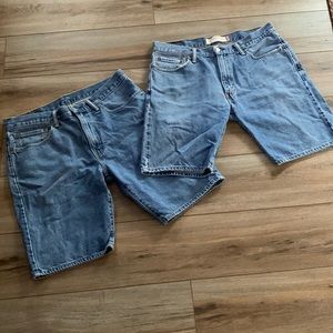Levi’s 505 jean short two pair bundle sz 34 euc